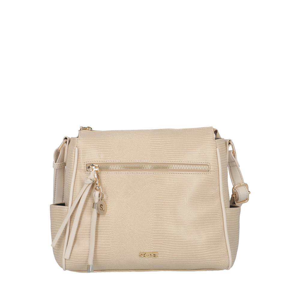 Cartera Bandolera Bolonia Blanca Mediana