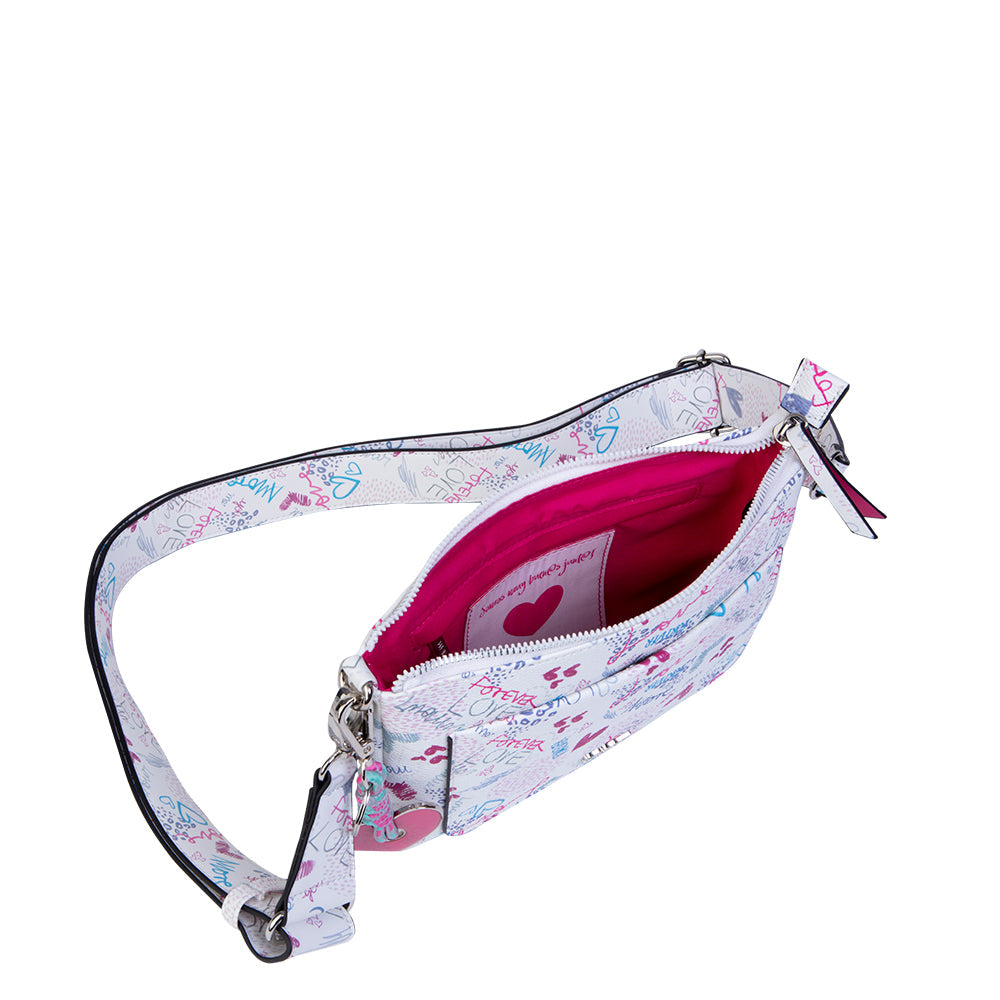 Cartera bandolera Love multicolor pequeña