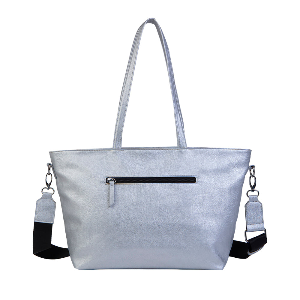 Cartera Clásico Austin Plateada