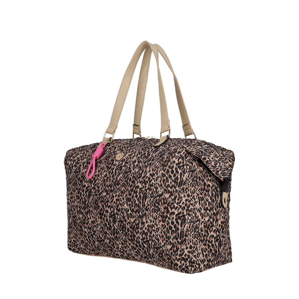 BOLSO DE VIAJE GINZA FW24 LEOPARDO L