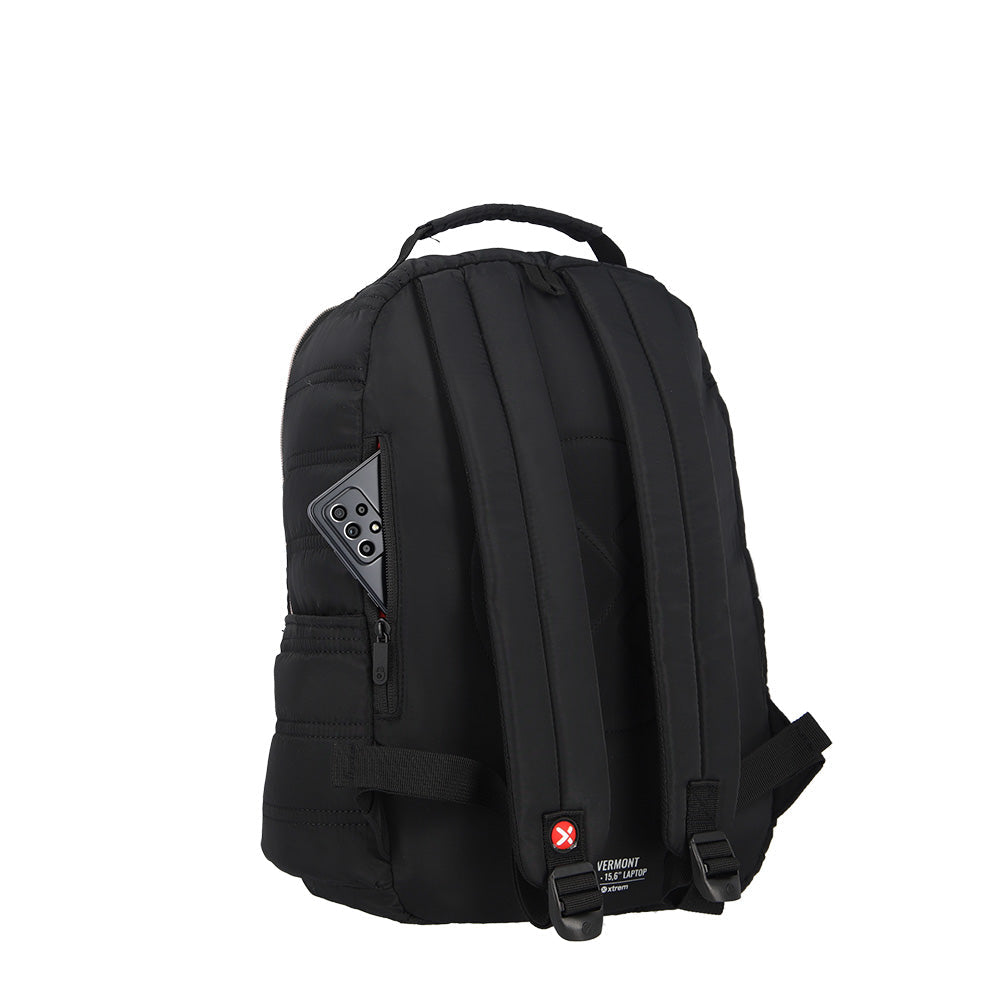 Mochila para laptop mujer Vermont 15.6'' negra/rosada