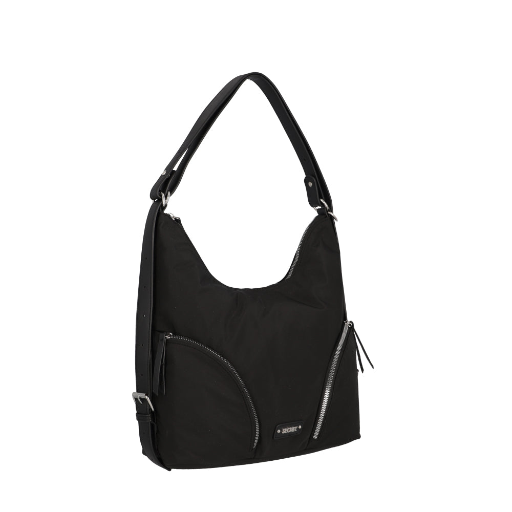 Mochila Cartera Chicago Negra Grande
