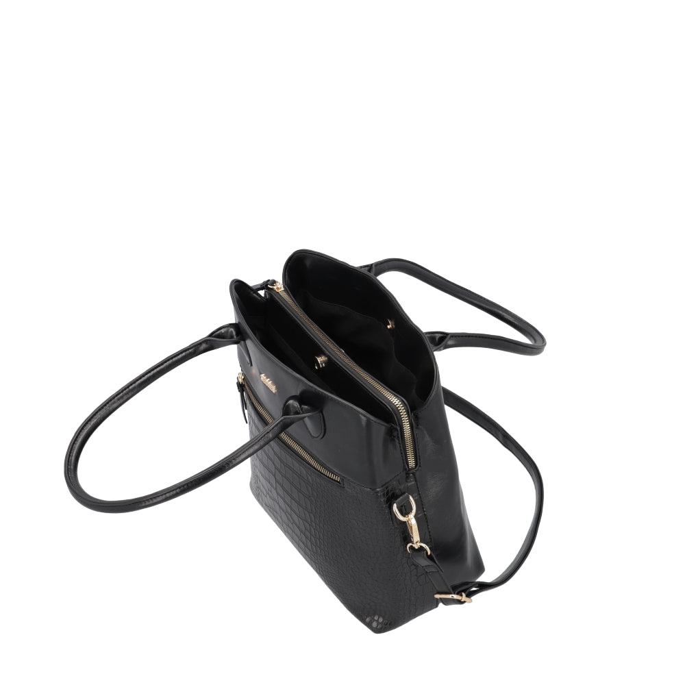 Cartera de Hombro Ginebra Negra L 3DV