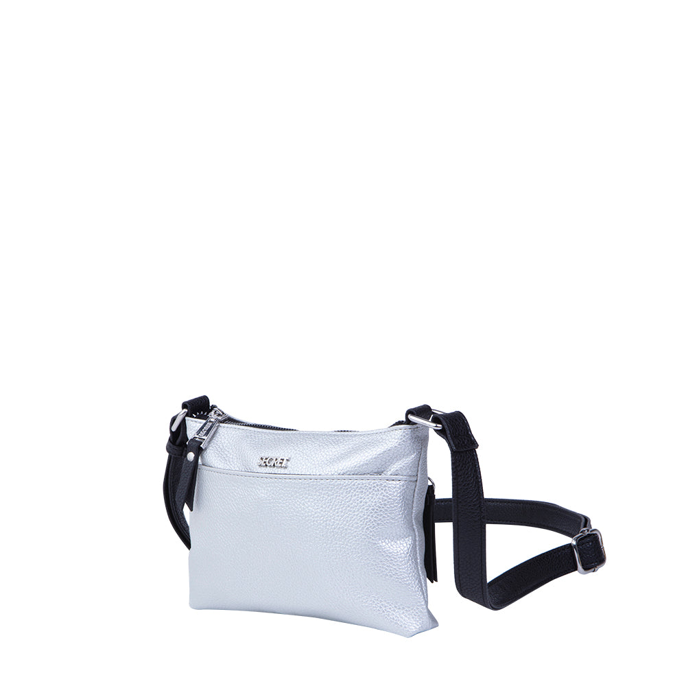 Cartera Clásica Fashion Amsterdam Plateada