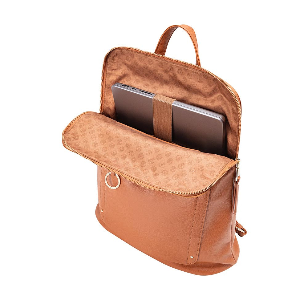 Mochila Para Notebook Lourdes Fw24 Cafe Medio XL