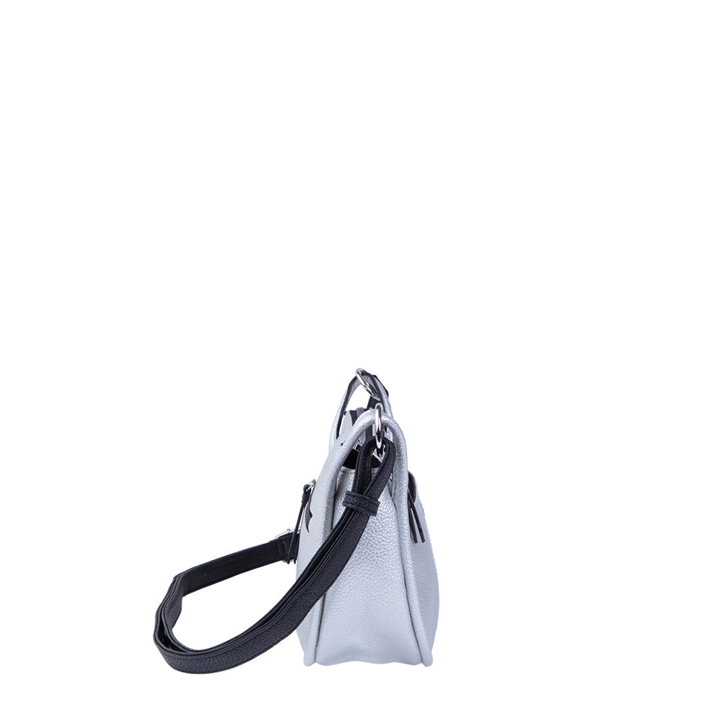 Cartera Clásica Fashion Amsterdam Plateada