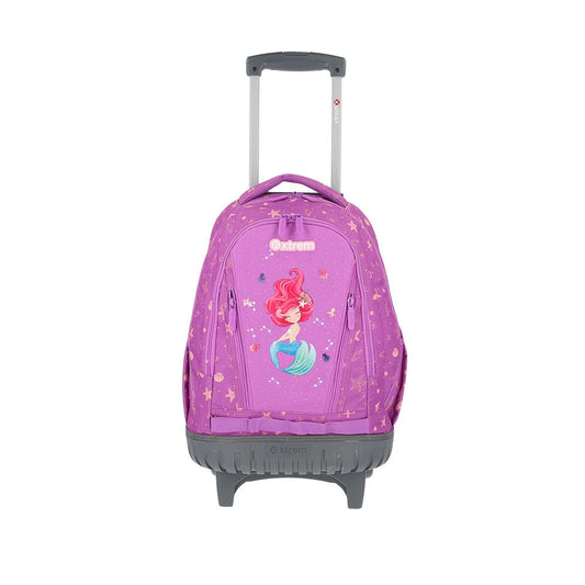 Mochila escolar con ruedas Trolley Mermaid morada