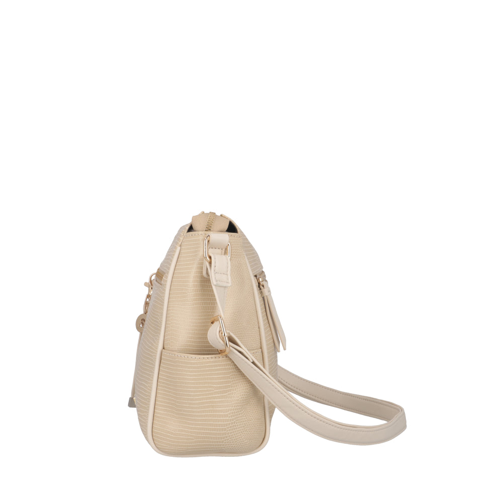 Cartera Bandolera Bolonia Blanca Mediana