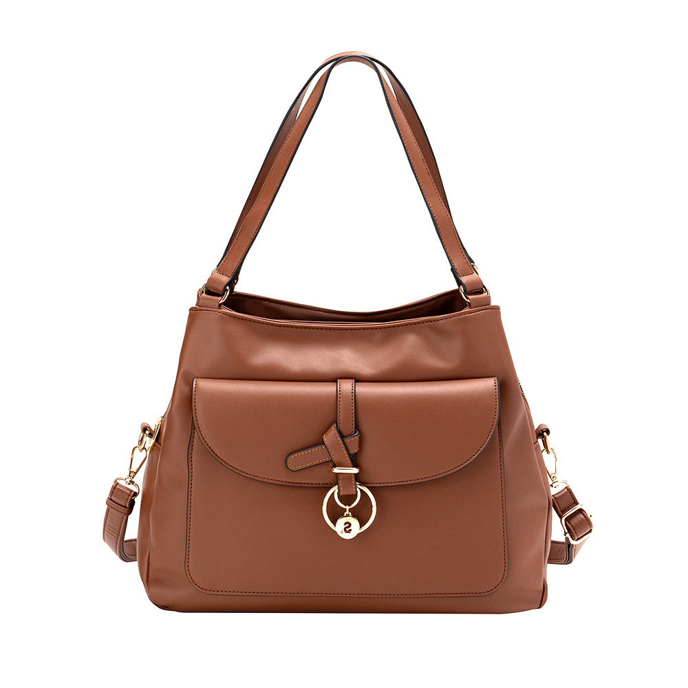 Cartera De Hombro 3Dv Mantua Fw24 Cafe L