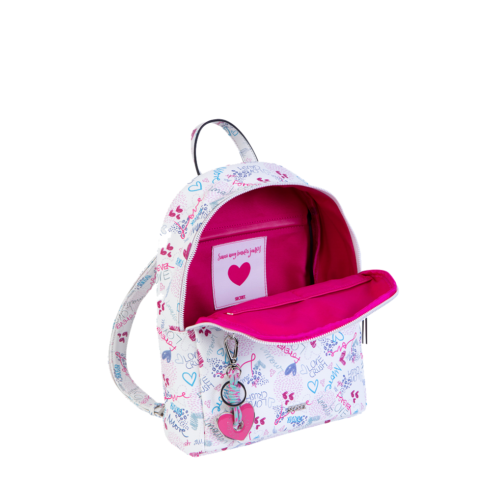 Mochila Love multicolor mediana