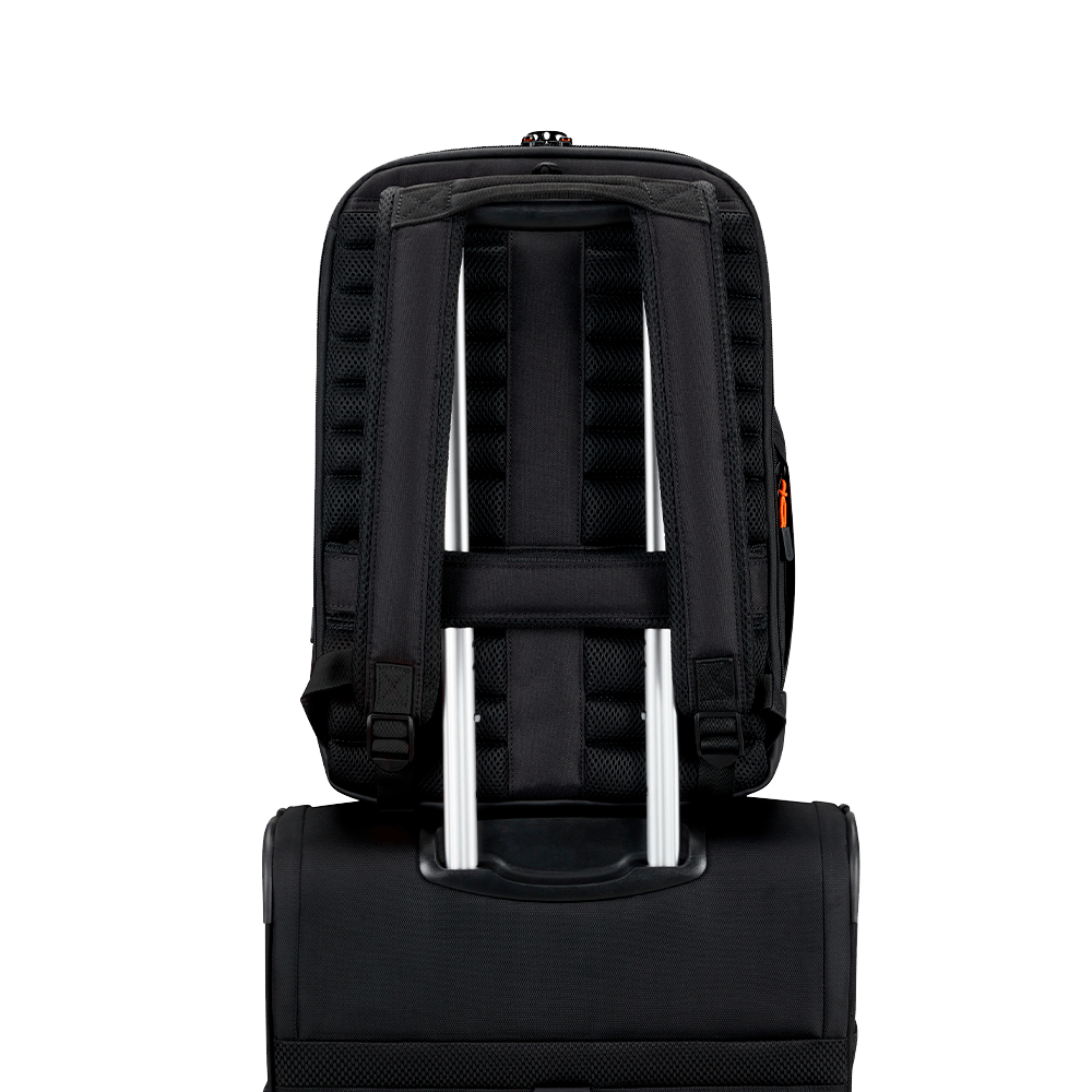 Mochila para Notebook Stackd Biz Negra y Naranja