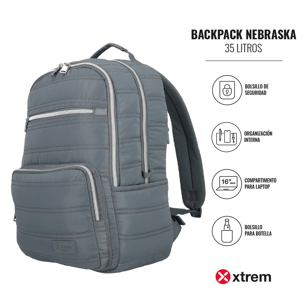 Mochila Nebraska 4Xt Stone Grey XL