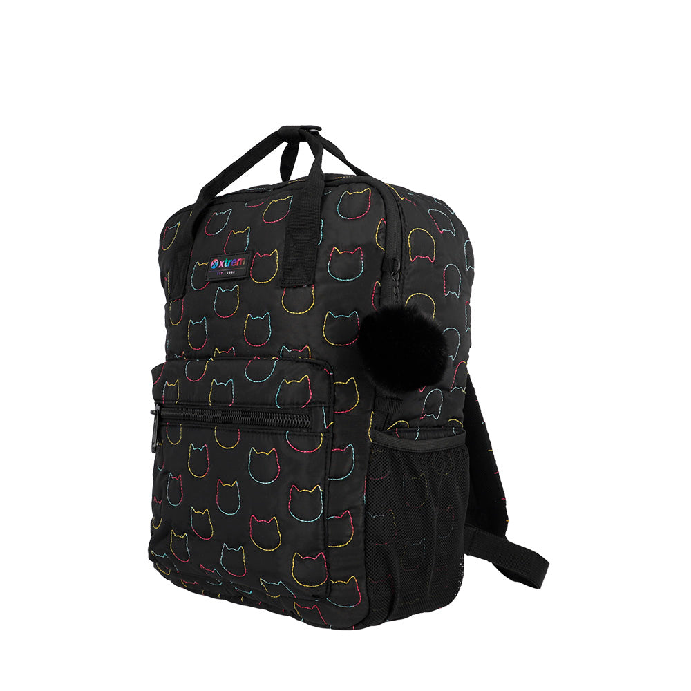 Mochila para notebook 15" de mujer Leia Cat negra