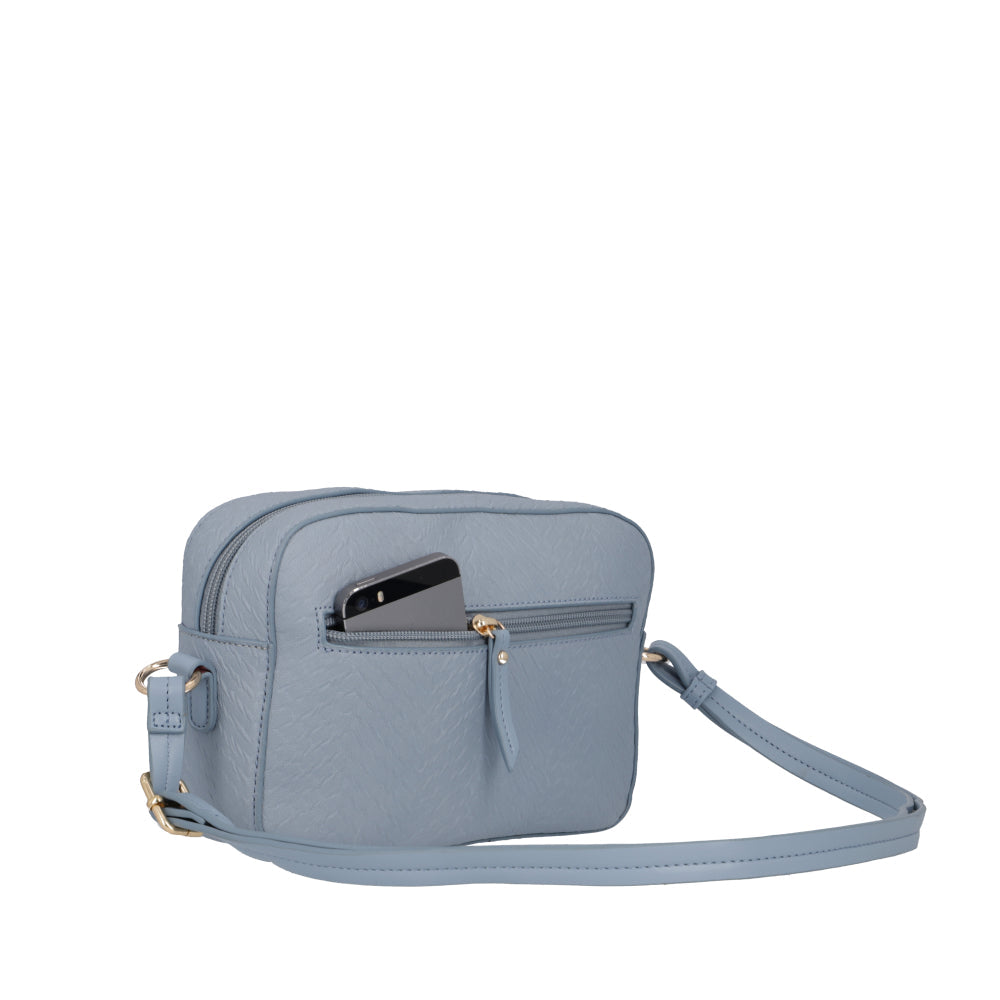 Cartera Bandolera Kansas Azul Celeste Pequeña