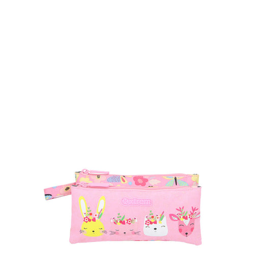 Estuche escolar para lapices Trinity Forest rosado