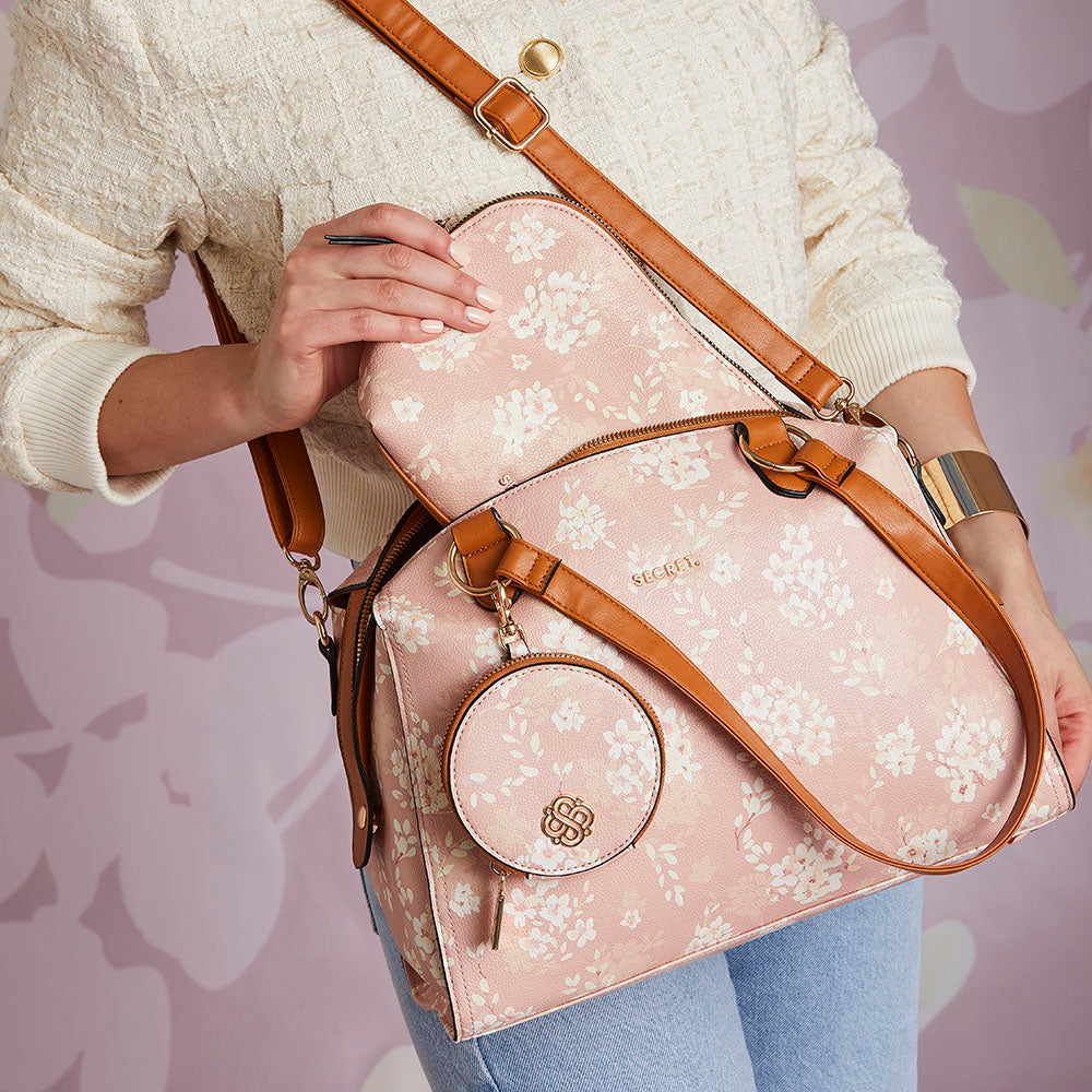 Cartera de mano Mother beige tostado L