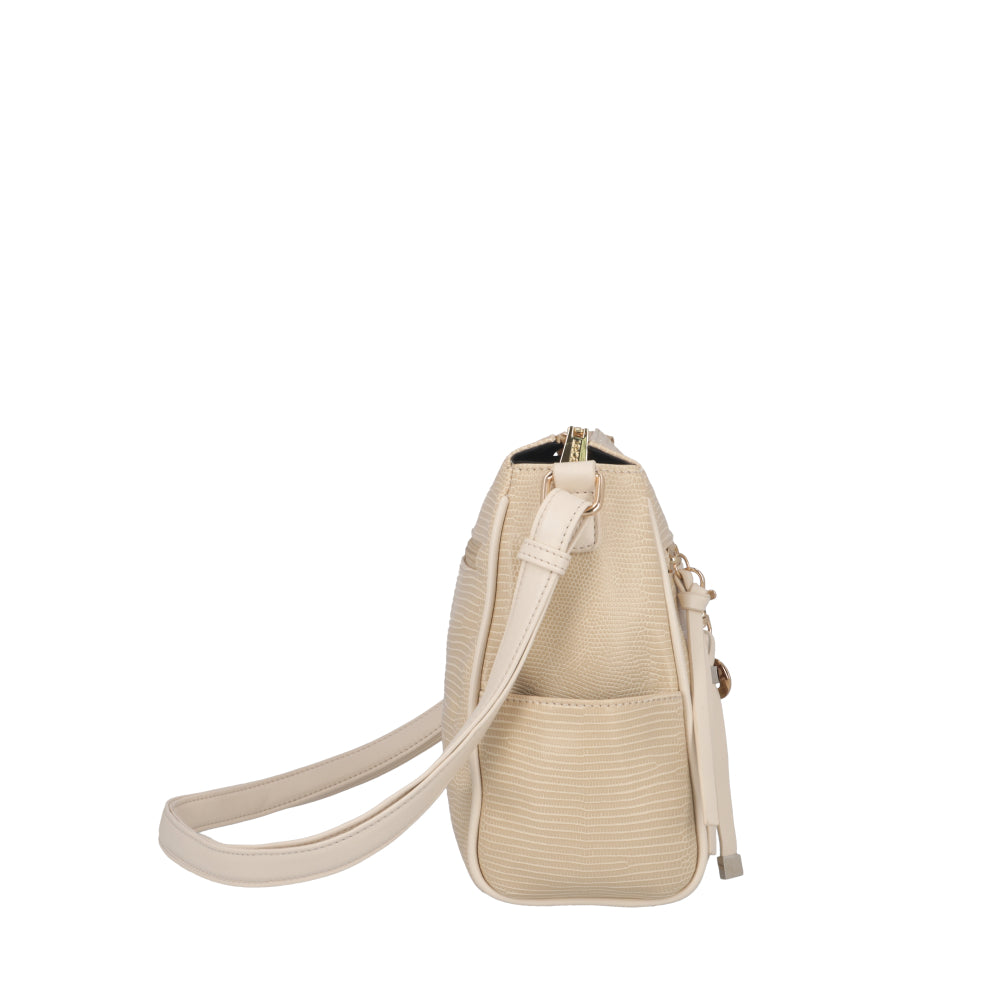 Cartera Bandolera Bolonia Blanca Mediana