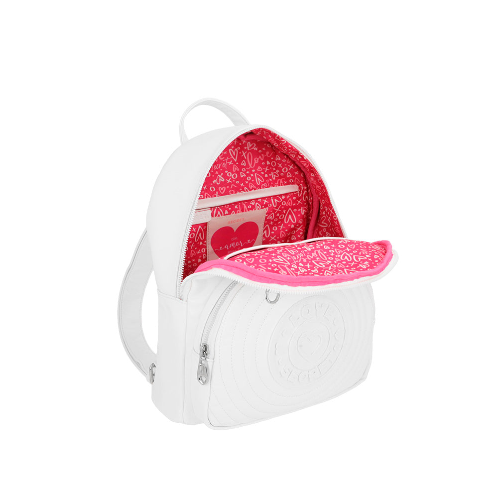 Mochila LOVE TWO blanca