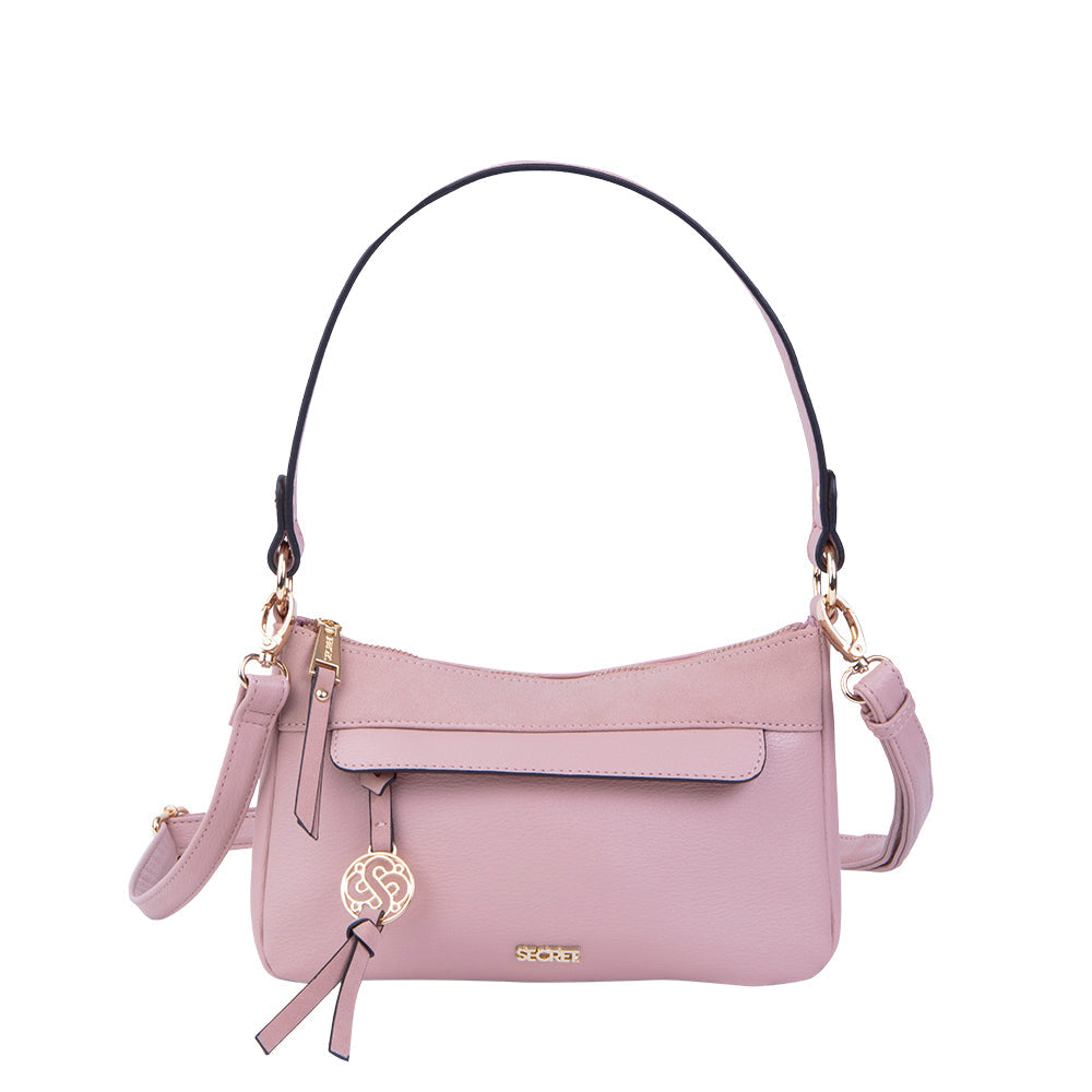 Cartera Clásica Lourdes Rosada