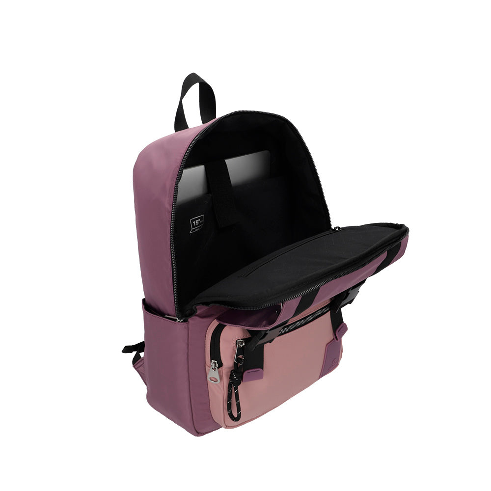 Mochila para notebook LEXIE 15" rosada/violeta