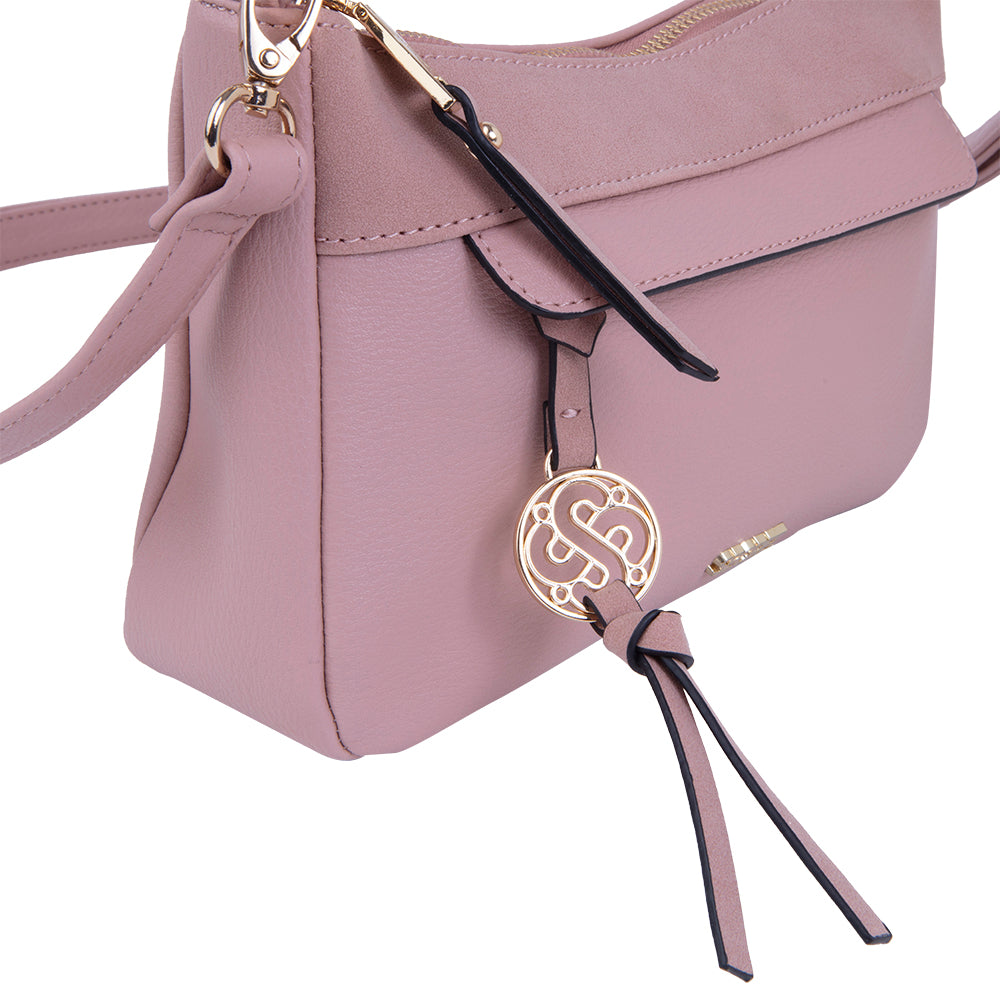 Cartera Clásica Lourdes Rosada
