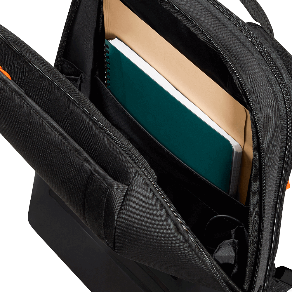 Mochila para Notebook Stackd Biz Negra y Naranja