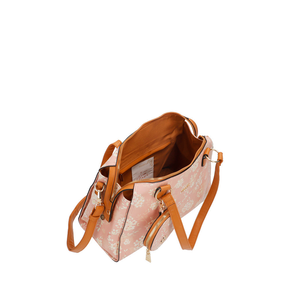 Cartera de mano Mother beige tostado L