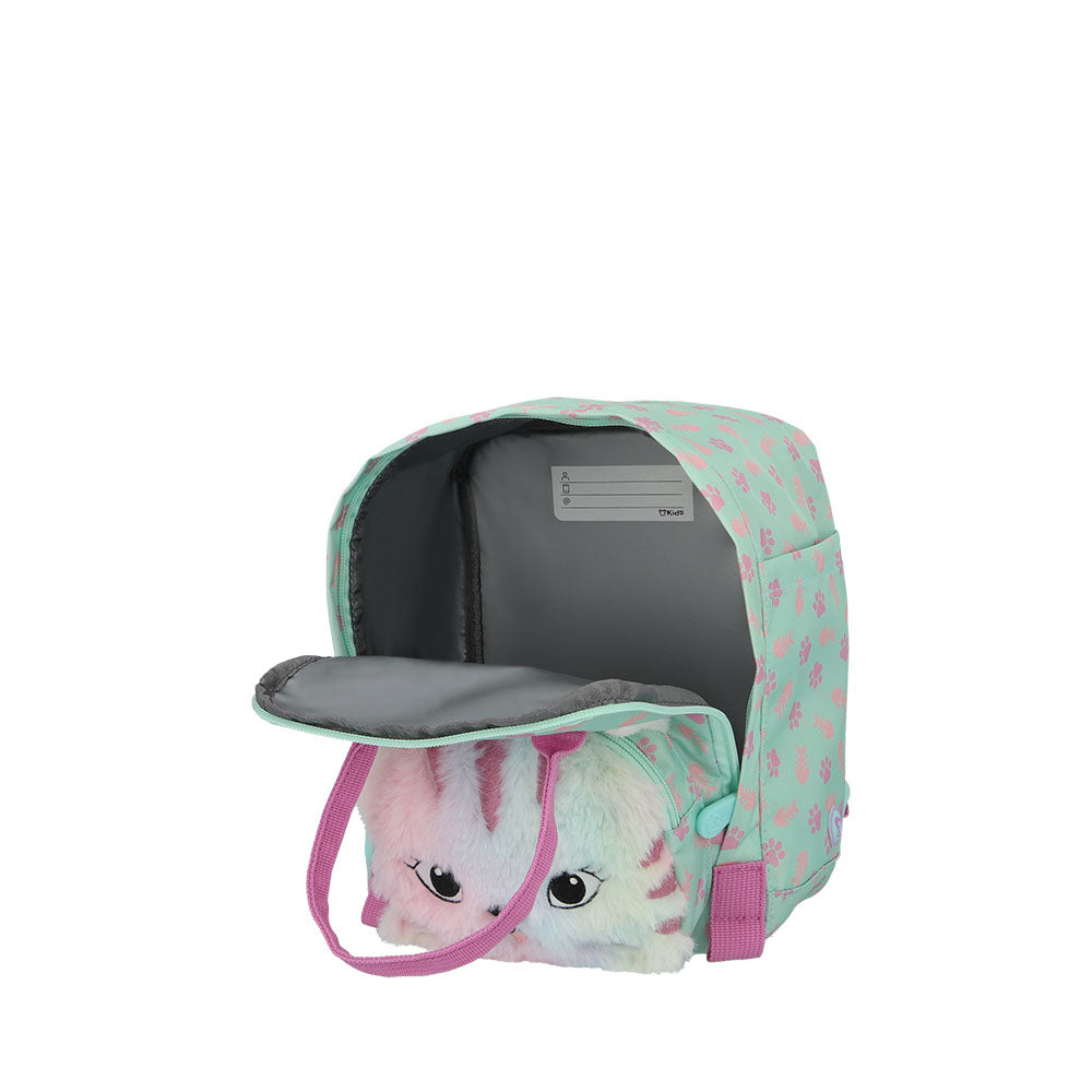 Mini mochila infantil Saxoline Cooper Cat menta